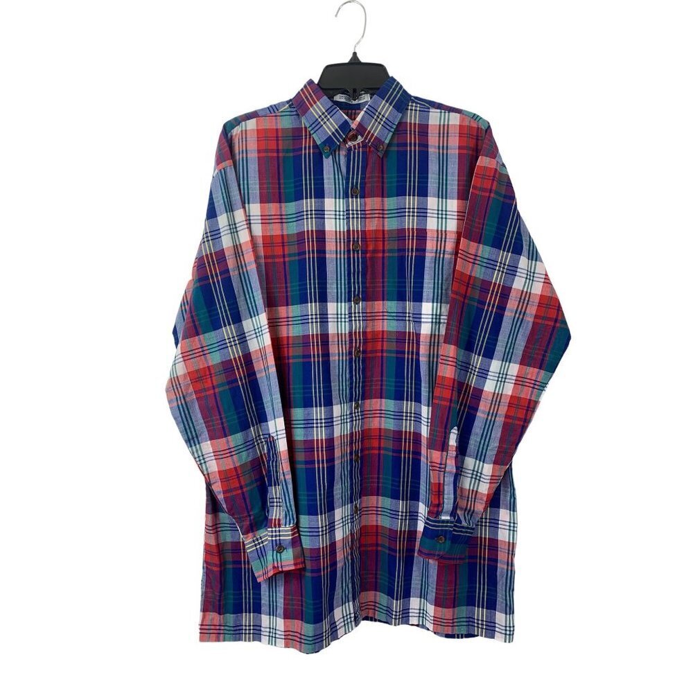 Arrow Sport Men's Tall Plaid Long Sleeve Shirt